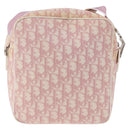Christian Dior Trotter Canvas Shoulder Bag PVC Pink Silver Auth 195709-2