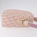 Christian Dior Trotter Canvas Shoulder Bag PVC Pink Silver Auth 195709-3