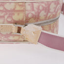 Christian Dior Trotter Canvas Shoulder Bag PVC Pink Silver Auth 195709-4