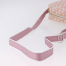 Christian Dior Trotter Canvas Shoulder Bag PVC Pink Silver Auth 195709-8