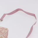 Christian Dior Trotter Canvas Shoulder Bag PVC Pink Silver Auth 195709-14