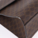 CELINE Macadam Canvas Hand Bag PVC Leather Brown Gold Auth 195710-10
