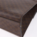 CELINE Macadam Canvas Hand Bag PVC Leather Brown Gold Auth 195710-13