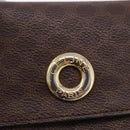 CELINE Macadam Canvas Hand Bag PVC Leather Brown Gold Auth 195710-14