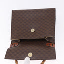 CELINE Macadam Canvas Hand Bag PVC Leather Brown Gold Auth 195710-15