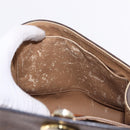 CELINE Macadam Canvas Hand Bag PVC Leather Brown Gold Auth 195710-22