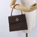 CELINE Macadam Canvas Hand Bag PVC Leather Brown Gold Auth 195710-25