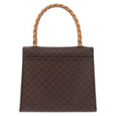 CELINE Macadam Canvas Hand Bag PVC Leather Brown Gold Auth 195710-3