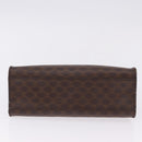 CELINE Macadam Canvas Hand Bag PVC Leather Brown Gold Auth 195710-9