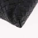 BOTTEGA VENETA INTRECCIATO Shoulder Bag Leather Black Gold Auth 195711A-14