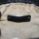 BOTTEGA VENETA INTRECCIATO Shoulder Bag Leather Black Gold Auth 195711A-17