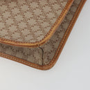 CELINE Macadam Canvas Shoulder Bag PVC Beige Gold Auth 195715-9