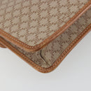 CELINE Macadam Canvas Shoulder Bag PVC Beige Gold Auth 195715-16
