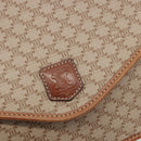 CELINE Macadam Canvas Shoulder Bag PVC Beige Gold Auth 195715-17