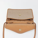 CELINE Macadam Canvas Shoulder Bag PVC Beige Gold Auth 195715-10