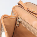 CELINE Macadam Canvas Shoulder Bag PVC Beige Gold Auth 195715-21