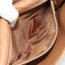 CELINE Macadam Canvas Shoulder Bag PVC Beige Gold Auth 195715-22