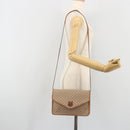 CELINE Macadam Canvas Shoulder Bag PVC Beige Gold Auth 195715-23