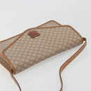 CELINE Macadam Canvas Shoulder Bag PVC Beige Gold Auth 195715-6