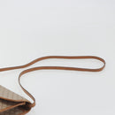 CELINE Macadam Canvas Shoulder Bag PVC Beige Gold Auth 195715-8