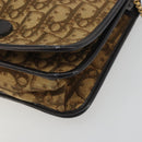 Christian Dior Trotter Canvas Chain Shoulder Bag Beige Gold Auth 195716-10