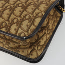 Christian Dior Trotter Canvas Chain Shoulder Bag Beige Gold Auth 195716-12