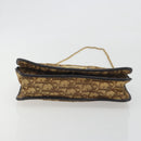 Christian Dior Trotter Canvas Chain Shoulder Bag Beige Gold Auth 195716-9