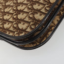 Christian Dior Trotter Canvas Shoulder Bag Beige Gold Auth 195717-13