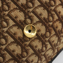 Christian Dior Trotter Canvas Shoulder Bag Beige Gold Auth 195717-16