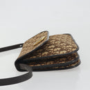 Christian Dior Trotter Canvas Shoulder Bag Beige Gold Auth 195717-5