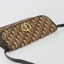 Christian Dior Trotter Canvas Shoulder Bag Beige Gold Auth 195717-6