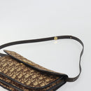 Christian Dior Trotter Canvas Shoulder Bag Beige Gold Auth 195717-8