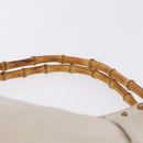 GUCCI Bamboo Shoulder Bag Leather Ivory Gold 124293 Auth 195718A-10