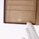 CARTIER Hand Wallet Trinity Leather Bordeaux Gold Silver Auth 195719A-15