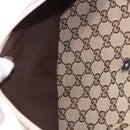 GUCCI GG Canvas Shoulder Bag Beige Silver 145857 Auth 195721-21