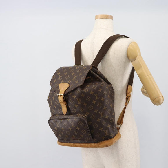 LOUIS VUITTON Monogram Montsouris GM Backpack M51135 LV Auth 195722