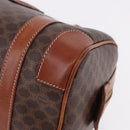 CELINE Macadam Canvas Hand Bag PVC Leather Brown Gold Auth 195723A-11
