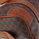 CELINE Macadam Canvas Hand Bag PVC Leather Brown Gold Auth 195723A-12