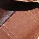 CELINE Macadam Canvas Hand Bag PVC Leather Brown Gold Auth 195723A-16