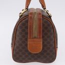 CELINE Macadam Canvas Hand Bag PVC Leather Brown Gold Auth 195723A-4