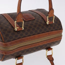 CELINE Macadam Canvas Hand Bag PVC Leather Brown Gold Auth 195723A-6