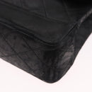 CHANEL Matelasse Chain Shoulder Bag Lamb Skin Black Gold CC Auth 195725-14