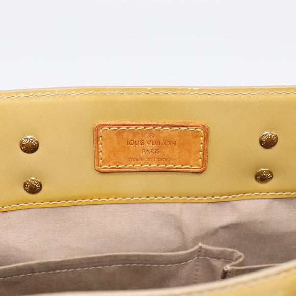 LOUIS VUITTON Monogram Vernis Reade MM Hand Bag Beige M91141 LV Auth 195729