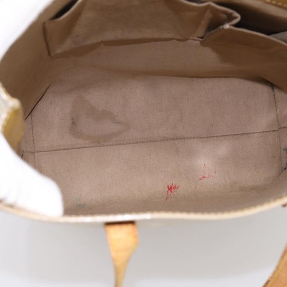 LOUIS VUITTON Monogram Vernis Reade MM Hand Bag Beige M91141 LV Auth 195729