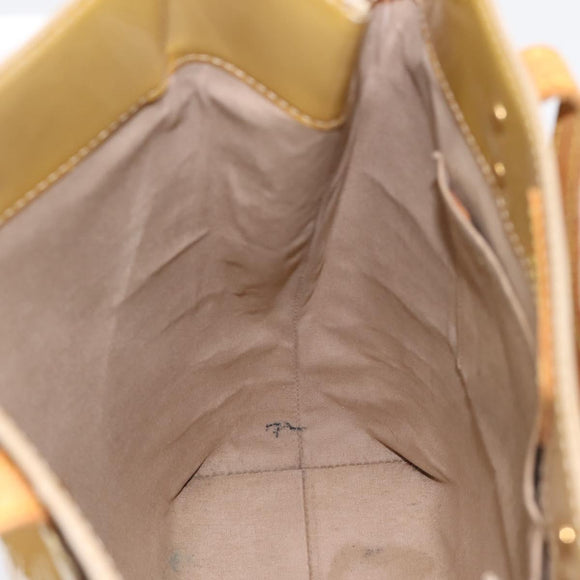 LOUIS VUITTON Monogram Vernis Reade MM Hand Bag Beige M91141 LV Auth 195729