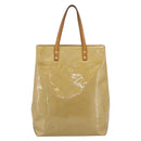 LOUIS VUITTON Monogram Vernis Reade MM Hand Bag Beige M91141 LV Auth 195729-13