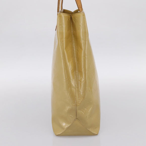 LOUIS VUITTON Monogram Vernis Reade MM Hand Bag Beige M91141 LV Auth 195729