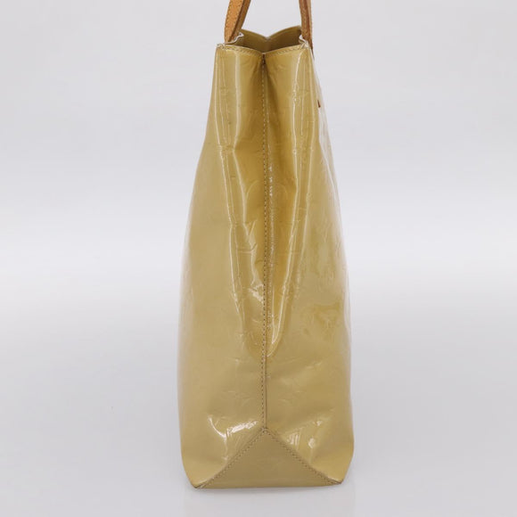 LOUIS VUITTON Monogram Vernis Reade MM Hand Bag Beige M91141 LV Auth 195729
