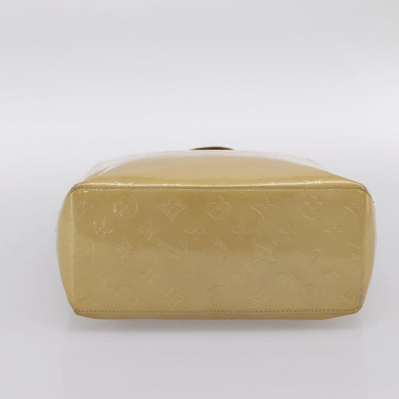 LOUIS VUITTON Monogram Vernis Reade MM Hand Bag Beige M91141 LV Auth 195729