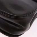 Christian Dior Chain Shoulder Bag Leather Dark Brown Gold Auth 195730-14